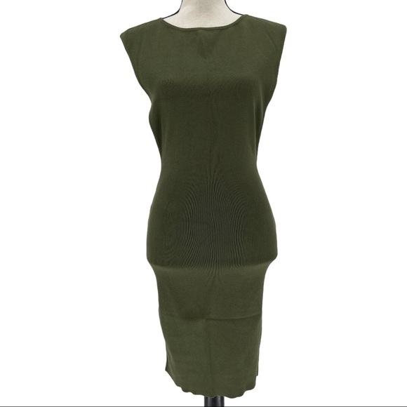 Hera Collection Sleeveless Knit Green Dress Size S - Picture 1 of 8